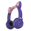 Söta trådlösa hörlurar Glödande Bluetooth 50 hörlurar för Girls Cat Ear Headset Hifi Stereo Music med Microphone1295866