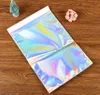 50pcs Laser Self Sealing Plastic Envelopes Mailing Storage Bags Holographic Gift Jewelry Poly Adhesive Courier Packaging Bags261e