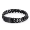 12mm tunga män kvinnor trottoark kubansk kedja armband vintage punk rock hiphop miami guld silver svart 316l rostfritt stål cykel cyklist armband mens pojkar kedja smycken