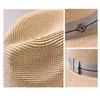 YMSAID Zomer Casual Sun Hats For Women Fashion Letter M Jazz Straw for Man Beach Sun Straw Panama Hat Whole and Retail Y200719285784