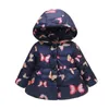 Малыша девушки пальто Цветочные ребёнков с капюшоном куртки утепленные детские куртки Отпечатано Дизайнер Outwears одежды младенца 11 конструкций 40pcs DW4190