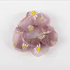 Scrunchies Hairband Daisy Hair Ties Corda Floral Girl Headband Summer Out Gym Elastic Headwraps Fitness Turbante Accessori per capelli LSK510