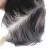 Şeffaf ince tenli erkekler için Avrupa remy insan saçı toupee PU 10quot x 8quot düz saç parçaları WIG8935471