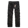 Calças novíssimo Carga militares reta calças Mens Casual Cotton Camo Multi-bolso da calça Man Corredores Hip Hop longo Trouers CX200728