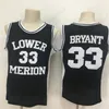 NCAA Lower Merion 33 Bryant Jersey College Men School College Basketball Red 100 ٪ Mens Mens Size S-XXL