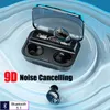 Redução de Ruído Preto 9D M16 Tws fone de ouvido sem fio à prova d'água Earbuds Música Bluetooth 5.0 Headset para Smartphone