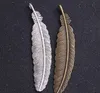 20pcs 21 * 104 milímetros de duas cores Feather plumagem Encantos Pingentes Bookmark para livros para DIY Jóias Fazendo Descobertas