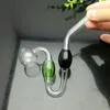 Pipe à fumer Mini narguilé bangs en verre Forme en métal coloré Boule colorée wok en verre en forme de serpent