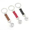 Nieuwe Collectie DIY Verwisselbare Sieraden Snap Sleutelhanger Bag Charm 18mm DIY Snaps Gevlochten Lederen Sleutelhanger Bag Charm voor Handtassen
