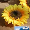 Cabeça de flor de girassol Flores artificiais DIY bola de bola fotografia adereços decoração de casa decoração de casamento corsage