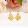 S 10K Pure Yellow Gold GF Earring Real Italy Women 039 S Flash Resplendent Fashion New Ankomst Afrikansk etnisk stil Rombus ele7925630