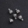 200Pcs/lot Tibetan Silver Spacer Bail Beads Charms Pendant For Jewelry Making Bracelet 8x8x13mm