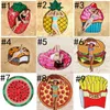 Nieuwe mode pizza donut strand handdoek outdoor picknick mat zachte deken decor reizen zomer camping strand handdoek DDA139