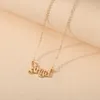 Vintage Gold Angel Letter Necklace Gift For Women Fashion Choker Wedding Necklaces NEW 2020 Party Jewelry Mom Gift