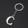 26 A-Z English initial key ring metal Letter keychain holder handbag hangs fashion jewelry will and sandy gift