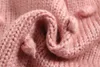 아기 소녀 스웨터 거품 공 니트 카디건 코튼 퓨어 컬러 스웨터 코트 유아 여자 겨울 outwears 신생아 의류 DW4382
