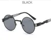 Лидер продаж, круглые металлические солнцезащитные очки в стиле стимпанк, мужские и женские модные очки, ретро винтажные солнцезащитные очки UV400, высочайшее качество