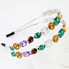 New Bunk Design Luxurious Headband Full Arrange Colors Faux Diamond Multi Shape Rhinestones Style Hair Hoop Wholesale