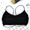 Soutien-gorge de sport avec bande élastique croisée en Modal, beau dos, fines bretelles, gilet athlétique en fil, respirant, Fitness Tops4562121