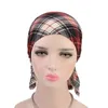 새로운 이슬람 여성 면화 인쇄 Pre-inted turban hat cancer chemo beanies 모자 모자 머리 랩 보닛 탈모 액세서리