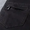 Lüksler Tasarımcılar Jeans Sıkıntılı Fransa Modası Pierre Düz Erkek Biker Delik Streç Kot Günlük Jean Erkekler Skinny Pantolonlar Esneklik Erkek Yırtık Pantolon Erkek