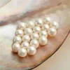 50 Pieces Whole 9-9 5mm Round White Freshwater Pearls Loose Beads Cultured Pearl Half-drilled or Un-drilled213a