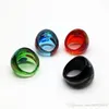 8 pezzi Mix Colors in stile cinese Gioielli Lampadwork Glass Rings Murano Anelli 17-19 mm Blu verde Blu Fiore