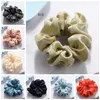 حريري Scrunchies الشعر Hairband الصلبة مرونة الشعر الفرقة بسط Hairbands المرأة حلقة حامل بنات إكسسوارات الشعر 20 الألوان DW5099