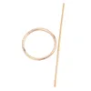 ALYXUY New Fashion Simple Round Hairpins Jewelry Women Girls Metal Circle Hair Clips Wedding Party Hair Accessories H408266P