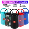30W High Power TG138 Speakers Outdoor Waterproof Portable Stereo Wireless Bluetooth Speaker Car Subwoofer FM Radio TF Card USB