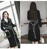 Autumn And Winter Casual Fashion Women Wool Jacket Loose Plus Long Sleeves Lapel Trench Double-breasted Decoration Coat