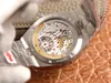 8f utomeuropeisk första Tourbillon Montre de Luxe Mens Watch 42.5mm Manual Movement Blue Sungrain Dial Fine Steel Case Mechanical Watches armbandsur