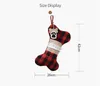 4 stilar Creative Christmas Pet Socks Santa Cute Bone Gift Tygväska Barn Hem Party Festival Decorations