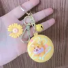 Daisy schattig huisdier zachte rubberen kat sleutelhanger creatieve cartoon donut doll sleutelhanger tas hanger groothandel sleutelhanger