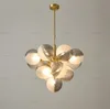 Designer criativo personalidade bolha bola lâmpadas de pingente levou candelabro luz luxo sala de estar quarto sala de jantar simples de alto grau de cobre