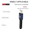 2.4A Dane ładujące Aliminum Shell Nylon Braid Type-C Micro USB Kabel do Androida Samsung Huawei Ładowarka Kable Kable 1M