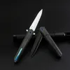 1Pcs New Ball Bearing Flipper Folding Knife M390 Spear Point Satin/Black Stone Wash Blade CNC Carbon Fiber Handle EDC Knives