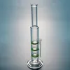 3 Layers comb Perc Oil Dab Rig Colored Water Pipes 10 Inch Straight Tube Bong Blue Clear Green Glass Bongs Oil Rigs