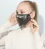 Fashion Bling Mask 3D Masques réutilisables lavables PM2.5 Face Shield Sequins Shiny Face Cover Mount Masks Anti-dust Shield EEA1806