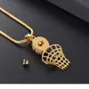 Collier de joueur commémoratif en acier inoxydable 316L, pendentif de crémation de basket-ball avec chaîne, bijoux souvenir d'urne funéraire pour humain 1280011