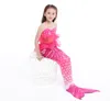 Girls Two Piece Mermaid Swimsuit Mermaids Tail with Flippers Bikini Set 2-11T Kids Princess Bathing Suit 5 Color