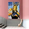 Alec Cartoon Catwoman Poster Graffiti Street Art Canvas Drucke Pop -Kunst -Gemälde moderne Wandkunst Bilder für Wohnzimmer Kinder Zimmer Wohnungsdekoration