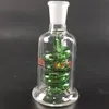 13cm Hookahs Green Blue 14mm male recycler ash catcher 45 degree spiral percolator bubbler filter Ash Catcher adapter for glass bong chicha