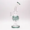 Color Skull Prec Glass Bong Dab Rig Smoking Pipe Recycler Oil Rig Hookahs mit 1 klaren Kopf Geben Sie 1 Quartz Banger als Geschenk