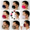 Maschera facciale con valvola 2 in 1 con cerniera regolabile Maschere protettive lavabili in cotone antipolvere 7styles RRA3358