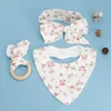 3pcs babyohren teether cotton laufe stirnbandkind Speichel Handtuchpflege Set192Y933907