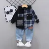 2020 Baby Jungen Kleidung Set Kleinkind Jungen Kleidung Denim Langarm T-Shirt + Hosen 2PCS Kinder Casual Anzug Kinder Trainingsanzug1