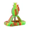 Conduites d'eau de grenade Kit de nectar de bang en silicone collecteur de pipe à main avec plates-formes pétrolières de base bongs pour crème aux herbes sèches