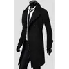 남성 트렌치 코트 Zogaa 2021 패션 겨울 남성 영국 스타일 코트 긴 슬림 맞는 오버 코트 재킷 바람 겉옷 탑스 양모 코트 1