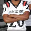 coe1 Personnalisé San Diego State Aztecs Football Jersey NCAA College Chance Bell Chase Jasmin Keshawn Banks Rashaad Penny 28 Marshall Faulk Ryan Agnew